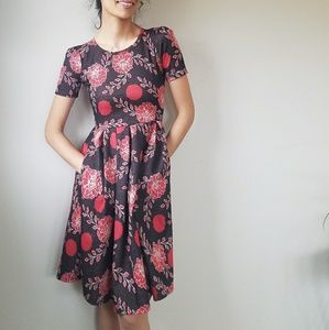 Red and Black Amelia Dress